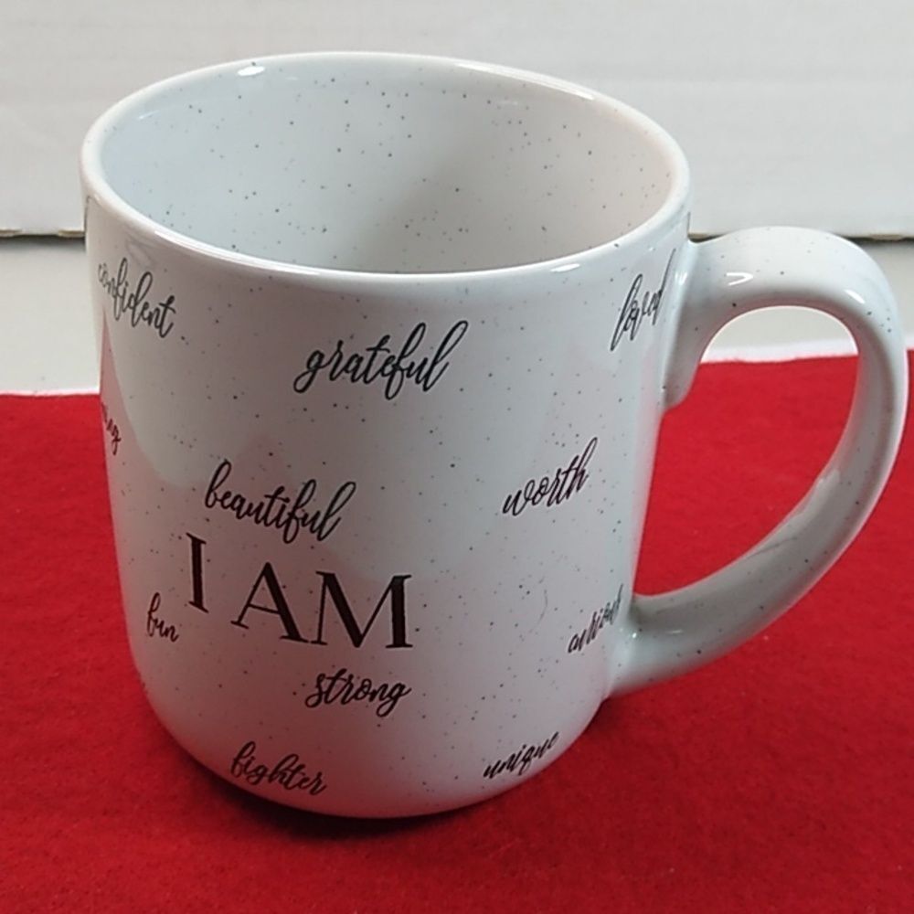 I Am... Positive affirmations Mug Artisan Collection speckles in bottom of Mug